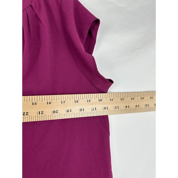 41 Hawthorn Morey Split Neck Short Sleeve Blouse Pink Large NWT - Picture 4 of 11